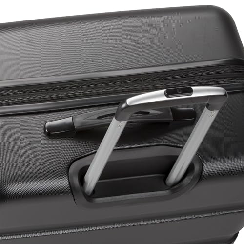 SwissGear 7366 Hardside Expandable Luggage with Spinner Wheels, Black, Carry-On 19-Inch