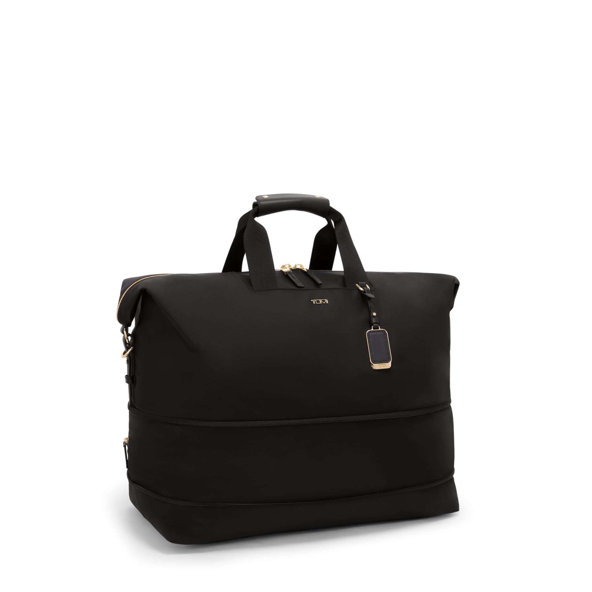 Tumi Unisex Rhys Expandable Duffel, Black/Gold, One Size