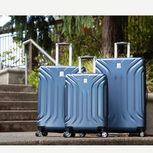 Skyway Nimbus 4.0 Expandable, Durable Hardside, 4 Wheel Spinner, Lightweight Suitcase, Unisex, Stylish, Maritime Blue, Carry-On 20-Inch