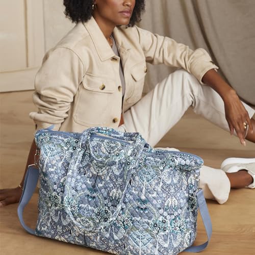 Cotton Overnight Travel Tote Travel Bag, Enchantment Blue