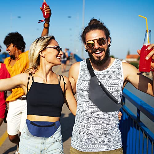 Saintrygo Neon Fanny Packs Adjustable Waist Fanny Bags Assorted Color Oxford Cloth Waist Pack with Zipper for Women Men Workout Traveling Running Outdoor Rave 80s 90s Party Supply, 30 Colors(30 Pcs)