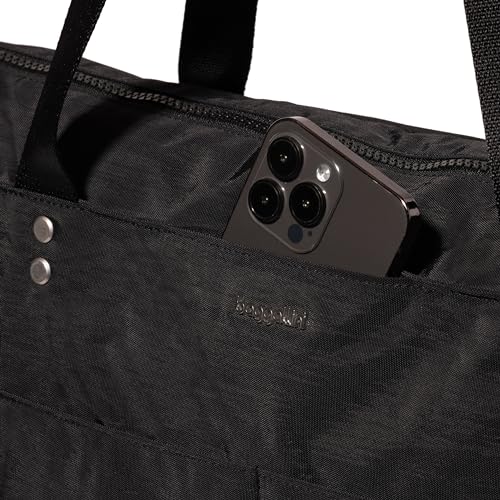 Baggallini Carryall Laptop Tote - Medium 12x19 Inch Travel Crossbody Shoulder Bag
