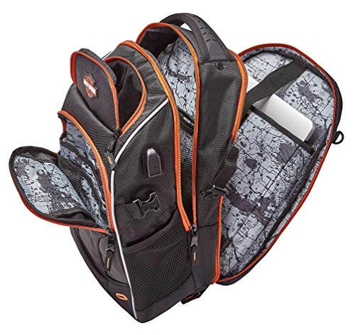 Harley-Davidson Renegade II Hi-Tech External USB Port Backpack - Rust/Black
