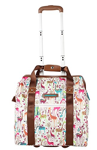 Lily Bloom Design Pattern Carry on Bag Wheeled Cabin Tote (Giraffe Park)