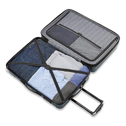 Samsonite Omni 2 Domestic Carry-On Luggage - 22x14x9 Airline-Approved - Features Expandable Polycarbonate Shell, 360° Wheels, TSA Lock - Amazon Exclusive - Nova Teal