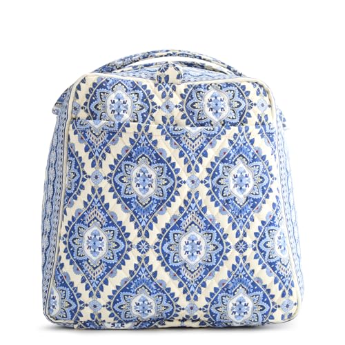 Vera Bradley Women's Premium Cotton Large Original Duffel Bag – Carry On Weekender Travel & Gym Bag – Cambridge Blues, 58L