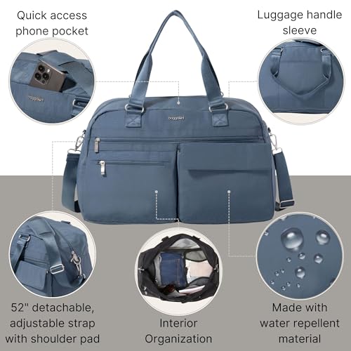 Baggallini Modern Everywhere Travel Duffel - Lightweight 19x12 Inch Overnight Travel Weekender Bag