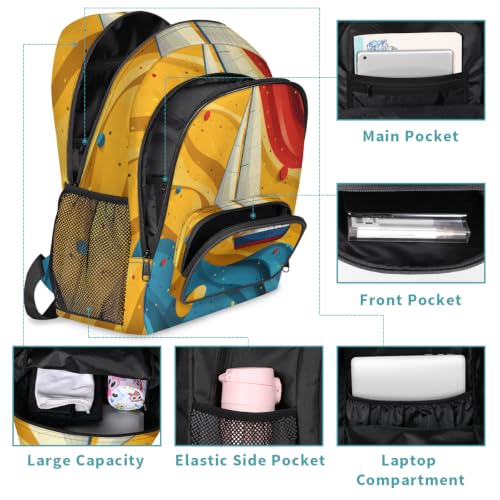 TropicalLife Nautica Sailboat Large Laptop Backpack