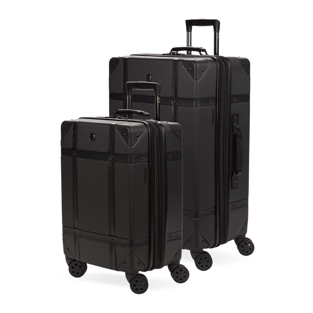 SwissGear 7739 Hardside Luggage Trunk with Spinner Wheels, Blush, 2-Piece Set (19/26)