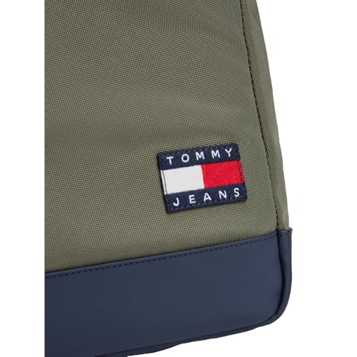Tommy Jeans Mens Essential Daily Rolltop Backpack, Pewter Green