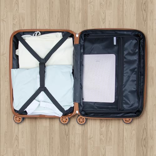 Romswi 30" Hardside Checked Luggage, Large Checked Suitcase with Dual Spinner Wheels, Hardshell Suitcase with TSA Lock,YKK Zipper, Scratch-Resistantr Green