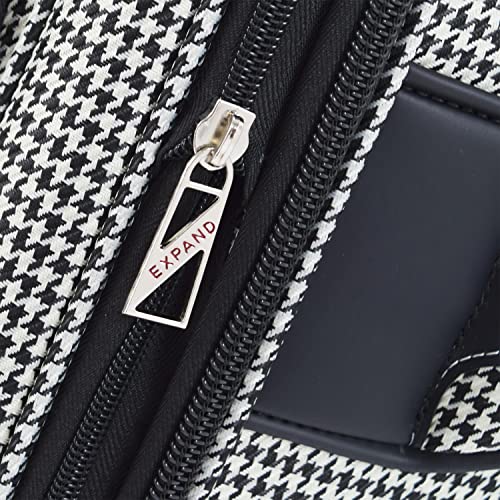 London Fog Oxford III 29" Expandable Spinner Black-White Houndstooth