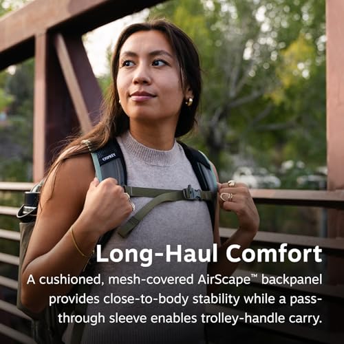 Osprey Transporter 26+6 Travel Pack - Expandable Personal Item Backpack with Laptop Sleeve - Lightweight Daypack, Pine Leaf Green