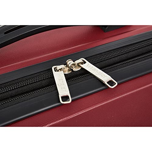 Wrangler 5 Piece Luggage & Travel Accessories Set, Red