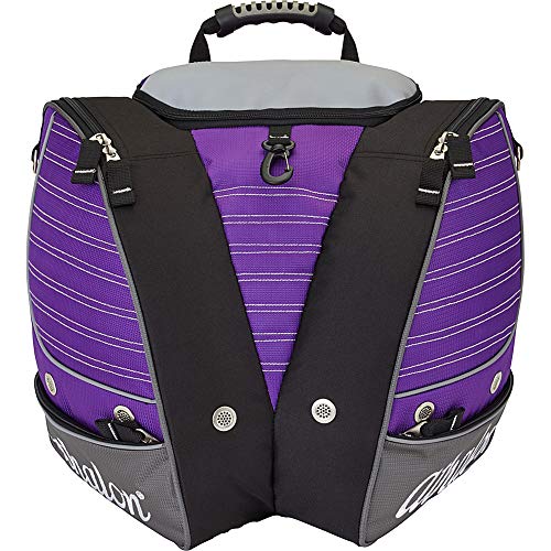 Athalon Tri-Athalon Kids Boot Bag/Backpack for Skiing, Snowboarding, Holds Boots, Helmet, Goggles, Gloves, Lime/Gray, One Size