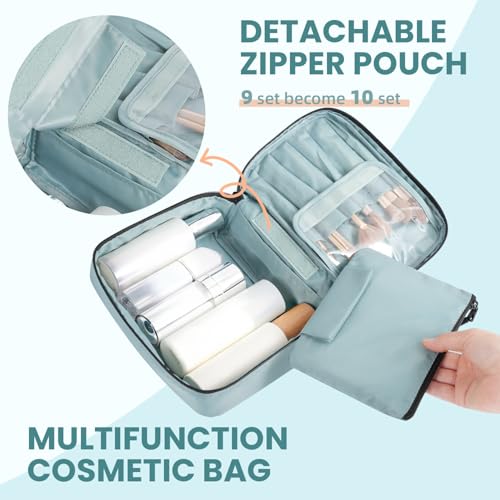 BAGAIL 8 Set/9 Set Packing Cubes Luggage Packing Organizer for Travel, Suitcase Packing Bags for Travel Accessories(Dusty Blue, 9 Set)