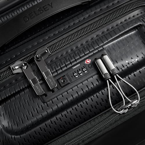 DELSEY PARIS Turenne Hardside Luggage with Spinner Wheels, Black, 2-Piece Set with Soft Pocket (19/27)