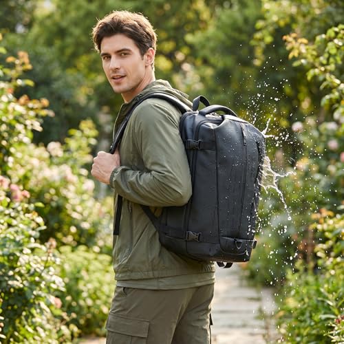 BAGOK Travel Backpack for Men and Women, Flight-Approved Carry-On Backpack with Laptop Compartment; Large-Capacity Personal Item for Business, Work, School, or Weekend Trips(Blue)