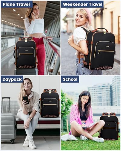 LOVEVOOK 40L Travel Backpack Flight Approved Carry on Backpack,3 Packing Cubes,Waterproof Personal Item Travel Bag,TSA Carry on Luggage Suitcase Travel Essentials,Gifts for Women & Men,fits 17" Laptop
