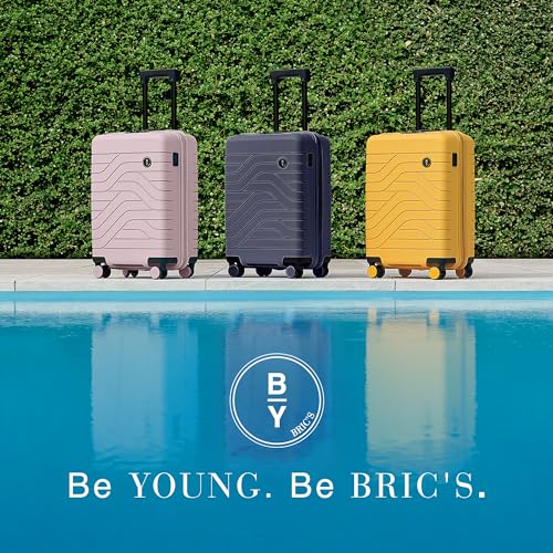 Bric's B|Y Ulisse Carry-On Luggage with Spinner Wheels – Airline Approved Hard Shell Suitcase, TSA Combination Lock & USB Port - Removeable Wash Bag Included - 21 Inch, Black