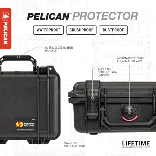 Pelican 1200 Case With Foam (Black)
