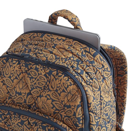 Vera Bradley Women's Featherweight Bancroft Backpack, Lotus Montage Roasted Pecan, One Size