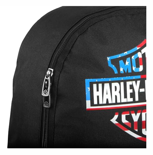 Harley-Davidson Americana Bar & Shield Logo Graphic Durable Backpack, Black