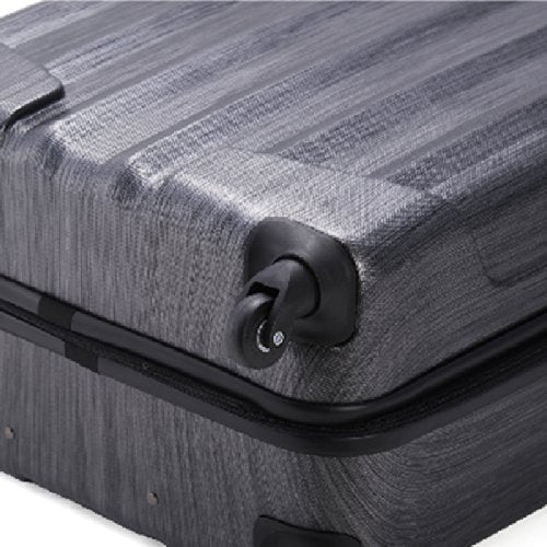 Rockland Santa Fe Hardside Spinner Wheel Luggage Set, Carbon, 3-Piece Set (20/24/28)
