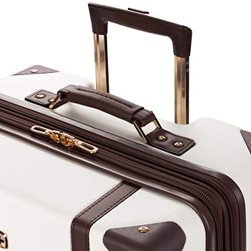 SwissGear 7739 Hardside Luggage Trunk with Spinner Wheels, White, Checked-Large 26-Inch