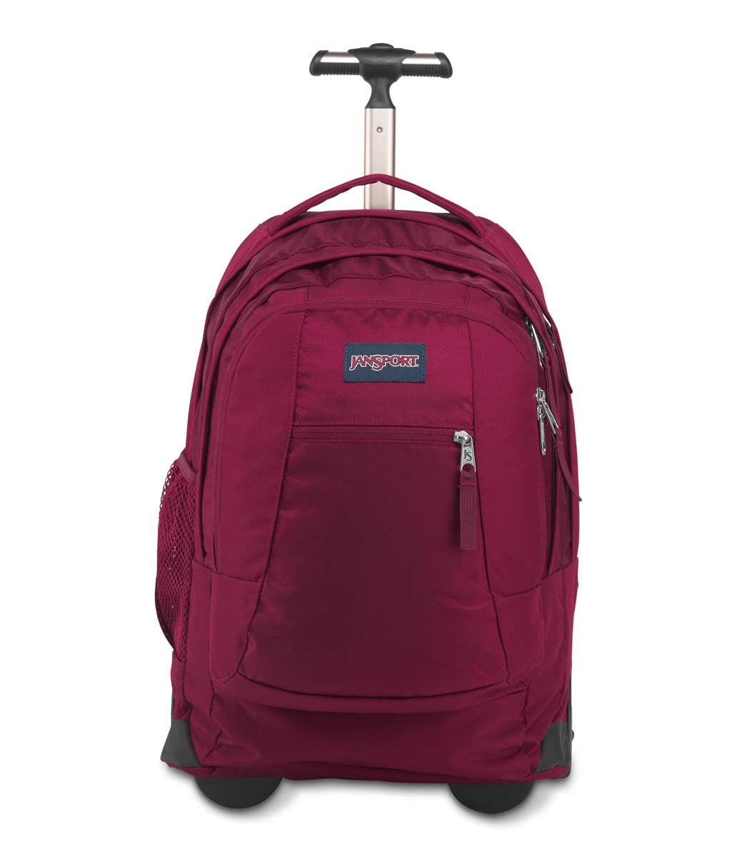 JanSport Driver 8 Rolling Backpack - Wheeled Travel Bag with 15-Inch Laptop Sleeve, One Size, Russet Red