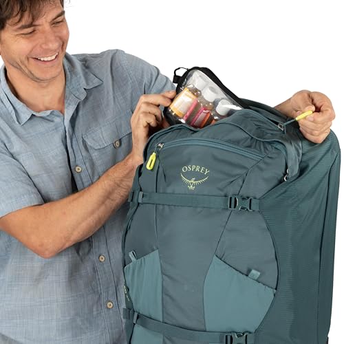 Osprey Farpoint Fairview 36L Wheeled Travel Pack - Carry On Luggage with Wheels - Rolling Backpack Travel Bag, Black