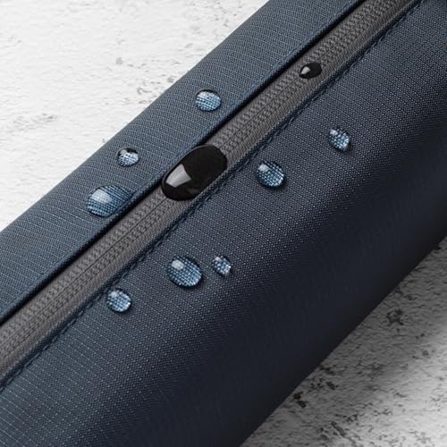 Comfyable Small Toiletry Bag for Men, Slim Mini Toothbrush Bag, Dopp Kit, Electronics, Tech, Gym, Water-Resistant Essentials Organizer, Blue