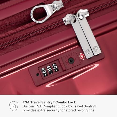 Traveler's Choice Edinburgh II Hardside Spinner Luggage, TSA Lock, Red, 21" Carry-on