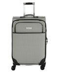 London Fog Cambridge 25" Expandable Softside Spinner, Black White Houndstooth