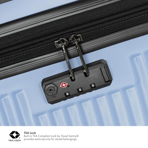 Travel Select Bridgetown Hardside Expandable Luggage w/TSA Lock, Light Blue, 21-Inch Carry-on