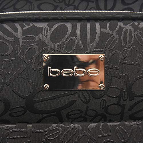 BEBE Carissa 21" Expandable Spinner Carry-on Carry-On Luggage, Bebe Tossed Black