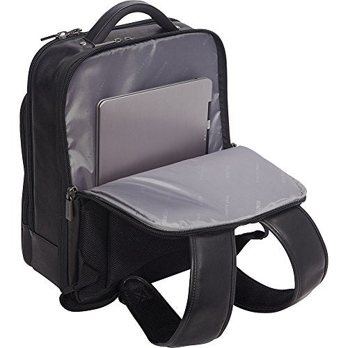 Kenneth Cole REACTION Colombian Leather 16" Manhattan Slim Laptop Travel Backpack, Brown