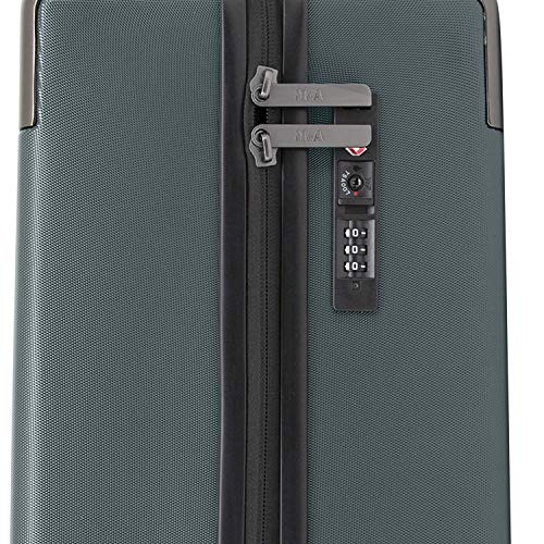 M&A Lakeside Wide Trolley Spinner Luggage with TSA-Lock, Olive Green, 20 Inch Carry-On