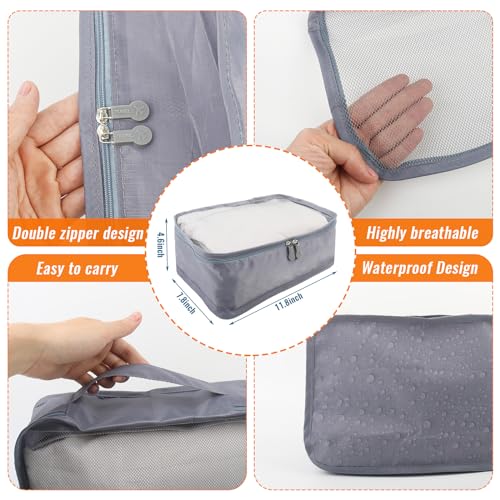 CvoMep 6 Pcs Packing Cubes Luggage Organizers Small Mesh Clothing Underwear Bag Foldable Laundry Bags for Travel Hiking Camping Backpacking
