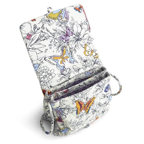 Vera Bradley Women's Premium Cotton Baird Hipster Crossbody, Wing + Bloom, One Size