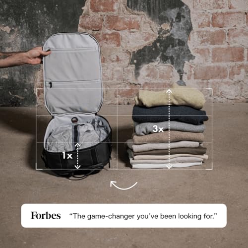 Ekster Travel Pack Vacuum Kit - Travel Vacuum Bags with Pump - Odor & Waterproof Anti-Rip Nylon Compression Bags - Space Saver Vacuum Storage Bags - Wireless Vacuum Pump for 15+ Items - 4Pack