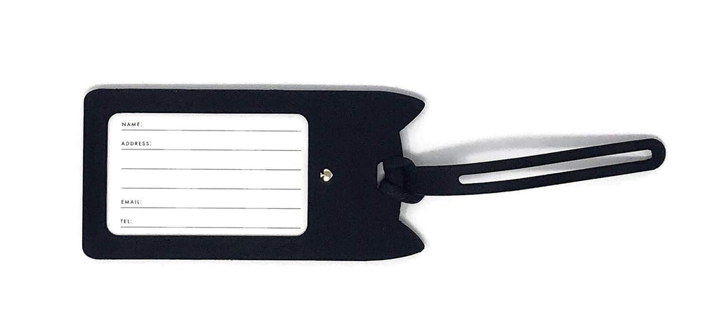 Kate Spade New York Silicone Luggage Tag with Durable Strap, Suitcase Identifiier Black Cat