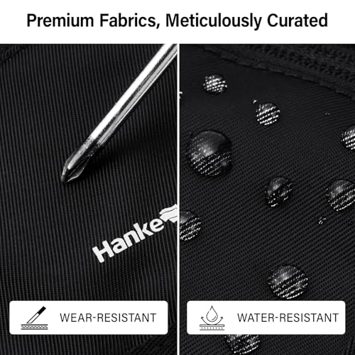 Hanke Passport Holder, Travel Wallet for Womens and Men, Neck Wallet Hidden Passport Pouch for Travel Adjustable Lightweight Thin with 6 compartments (Black)