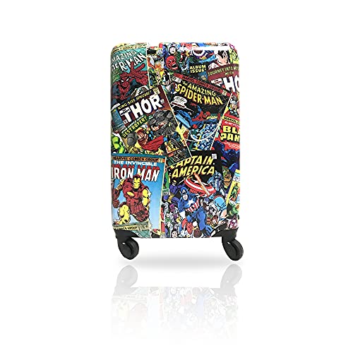 Fast Forward Marvel Comic Heroes Hard-Sided Tween Spinner Luggage, 20 Inches Carry-On Travel Trolley Marvel Suitcase for Kids