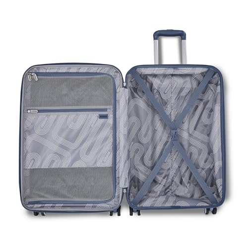 American Tourister Stratum 3.0 Carry-On Spinner, Airline Approved, Durable Hardside Luggage, Expands 1.5", RightHeight™ Adjustable Handle, Elemental Blue
