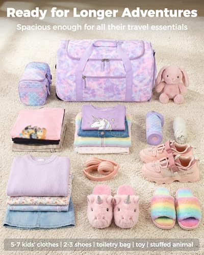 Choco Mocha Boys Suitcase with Wheels, Kids Rolling Duffle Bag Luggage for Travel 22inch, Galaxy Blue
