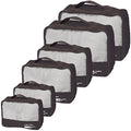Packing Cubes Set Travel Luggage Organizers Suitcase Lightweight Accessories Black