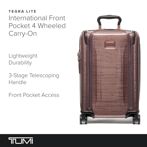 TUMI - Tegra-Lite 4 Wheel Luggage - Highly Durable Suitcase, Flexible Shell, Sleek and Lightweight Men's and Women's Expandable Rolling Bag - Front Pocket Expandable Carry On, Blush