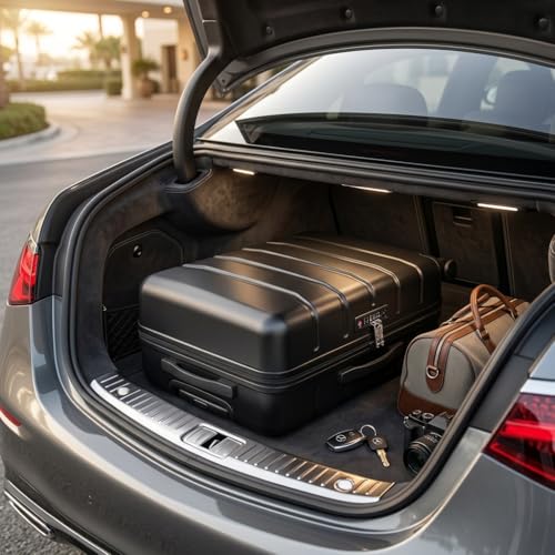 Relyblo 28-Inch Hardside Luggage - Lightweight Expandable Checked Suitcase with TSA Lock and 360 Spinner Wheels, Black