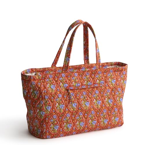 Vera Bradley Women's Premium Cotton Knollton Travel Tote, Garden Paisley, One Size